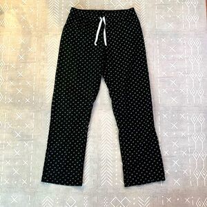 Calvin Klein flannel drawstring pajama pant black white CK logo